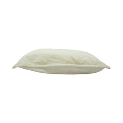 Luxury Velvet Embroidered Cushion Cover – Geometric Quilted Design | 40 x 60 cm | Off White Decorative Pillow Cover