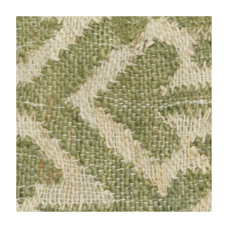 Handwoven Jute Cushion Cover – Green Geometric Tribal Pattern | Textured Boho Decorative Pillow Case | 18x18 Inch - Bulk manufacturer & supplier from Panipat, India