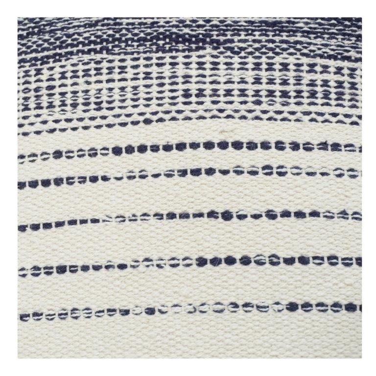 Handwoven Cotton Cushion Cover 45x45 cm – Textured Minimalist Striped Design in Neutral Tones