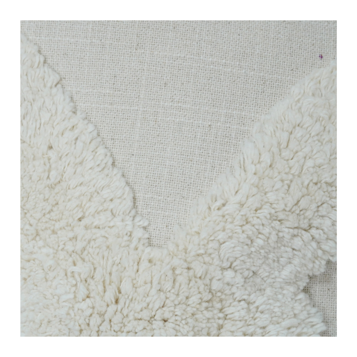 Getufteter Kissenbezug Elfenbein Hase 35x50 cm | Strukturierter Kissenbezug aus Baumwolle | Kinderzimmer & Minimalistische Heimdekoration - Bulk manufacturer & supplier from Panipat, India