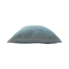 Teal Chevron Textured Cushion Cover | Soft Woven Cotton Pillow Cover | 45x45 cm Decorative Cushion