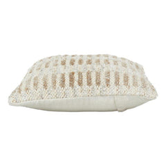 Textured Cotton Viscose Cushion Cover – Neutral Woven Stripe Design | 45x45 cm