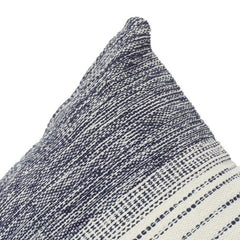 Handwoven Cotton Cushion Cover 45x45 cm – Textured Minimalist Striped Design in Neutral Tones
