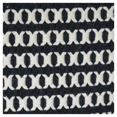 Housse de Coussin Géométrique en Coton Tissée Main Noir et Blanc 45x45 cm | Coussin Décoratif Texturé Moderne | Décoration Bohème Minimale
