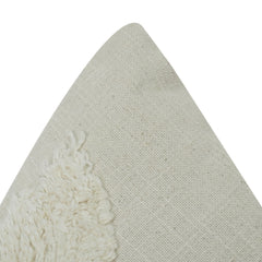 Getufteter Kissenbezug Elfenbein Hase 35x50 cm | Strukturierter Kissenbezug aus Baumwolle | Kinderzimmer & Minimalistische Heimdekoration
