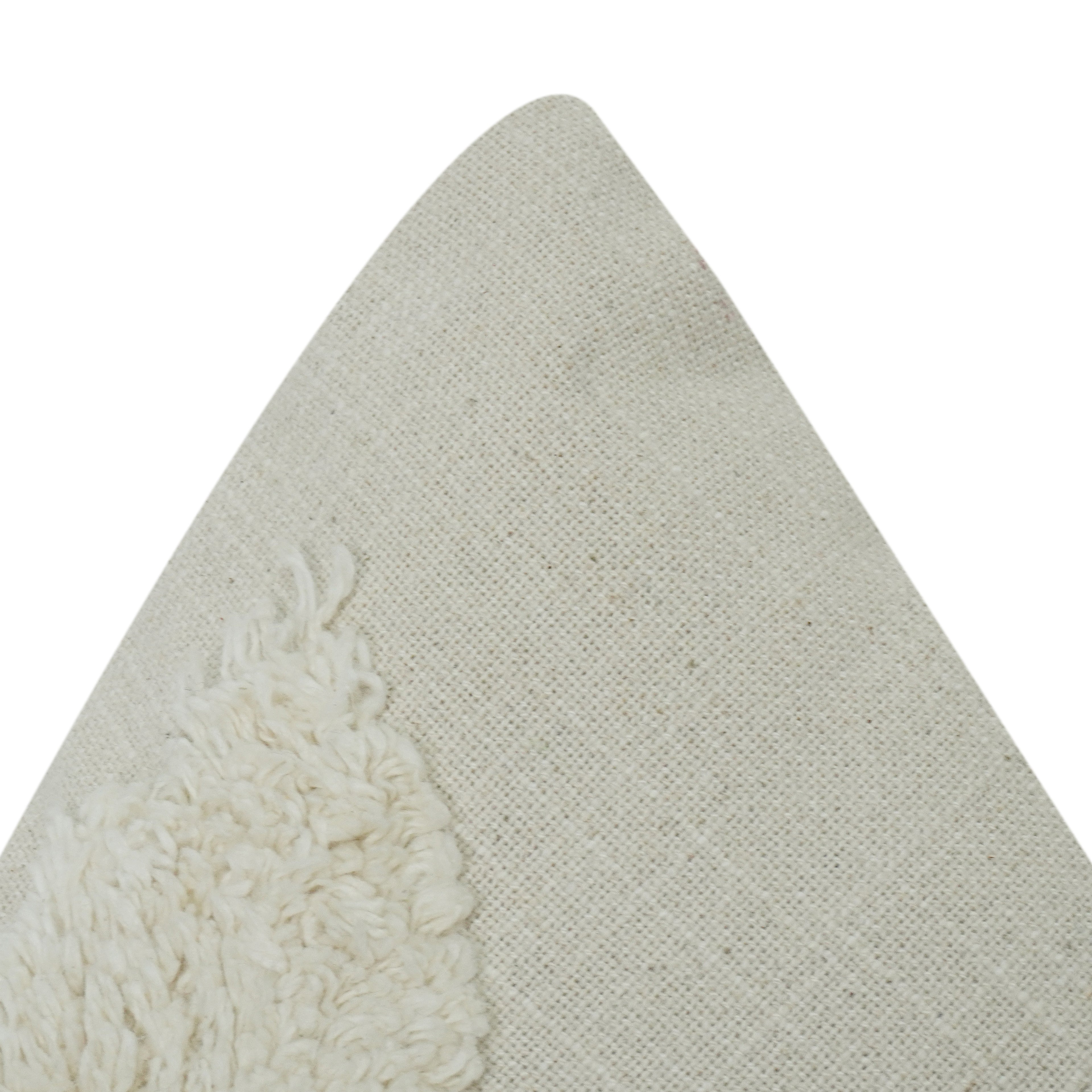 Getufteter Kissenbezug Elfenbein Hase 35x50 cm | Strukturierter Kissenbezug aus Baumwolle | Kinderzimmer & Minimalistische Heimdekoration