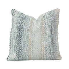 Textured Wool Cushion Cover 45x45 cm – Handwoven Neutral Chevron Pattern | Soft Rustic Decorative Pillow Cover