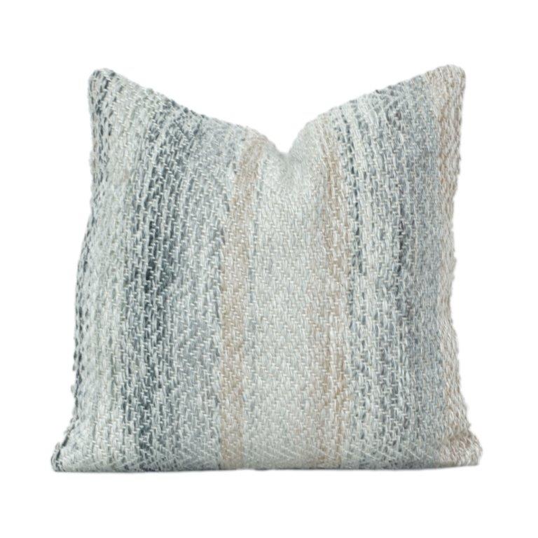 Textured Wool Cushion Cover 45x45 cm – Handwoven Neutral Chevron Pattern | Soft Rustic Decorative Pillow Cover