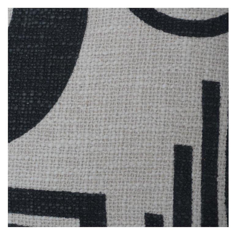 Modern Black & White Geometric Cotton Cushion Cover | Abstract Minimalist Throw Pillow | 18x18 Inch - Bulk manufacturer & supplier from Panipat, India