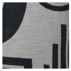 Modern Black & White Geometric Cotton Cushion Cover | Abstract Minimalist Throw Pillow | 18x18 Inch
