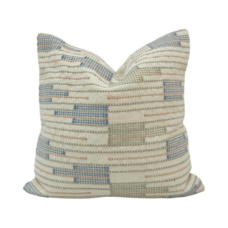 Handwoven Cotton Cushion Cover 45x45 cm | Modern Geometric Textured Pillow Cover | Artisan Handmade Décor - Bulk manufacturer & supplier from Panipat, India
