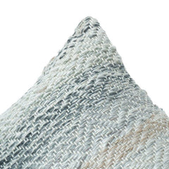 Textured Wool Cushion Cover 45x45 cm – Handwoven Neutral Chevron Pattern | Soft Rustic Decorative Pillow Cover