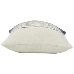 Handwoven Cotton Cushion Cover 45x45 cm – Textured Minimalist Striped Design in Neutral Tones