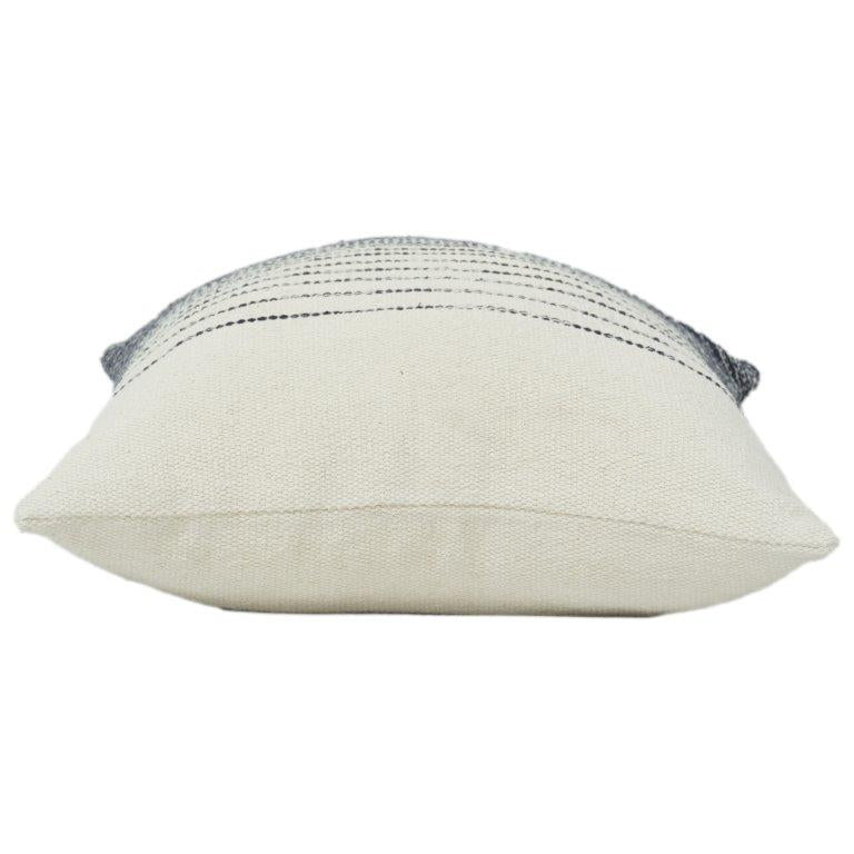 Handwoven Cotton Cushion Cover 45x45 cm – Textured Minimalist Striped Design in Neutral Tones