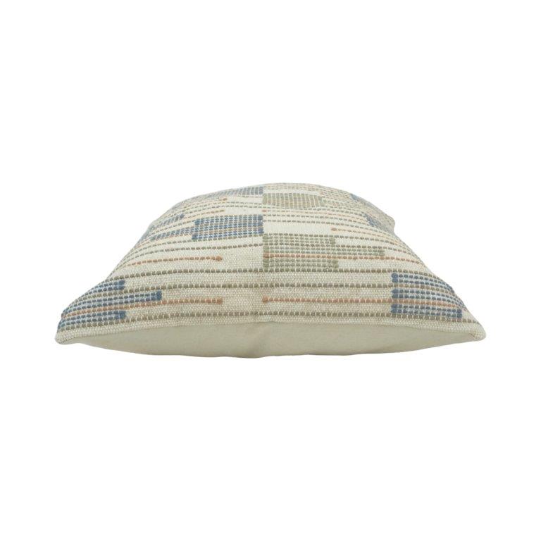 Handwoven Cotton Cushion Cover 45x45 cm | Modern Geometric Textured Pillow Cover | Artisan Handmade Décor