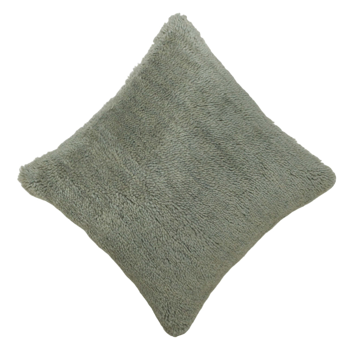 Handwoven Tufted Cotton Cushion Cover 45x45 cm – Sage Green Textured Decorative Throw Pillow Cover with Concealed Zip | Soft Boho Modern Home Décor
