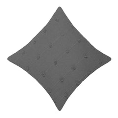 Handwoven Cotton Cushion Cover – Textured Grey Accent Pillow Cover, 45 x 45 cm