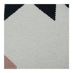 Geometric Hand Woven Cotton Cushion Cover – Abstract Tribal Pattern | 18x18 Inch Decorative Pillow Cover