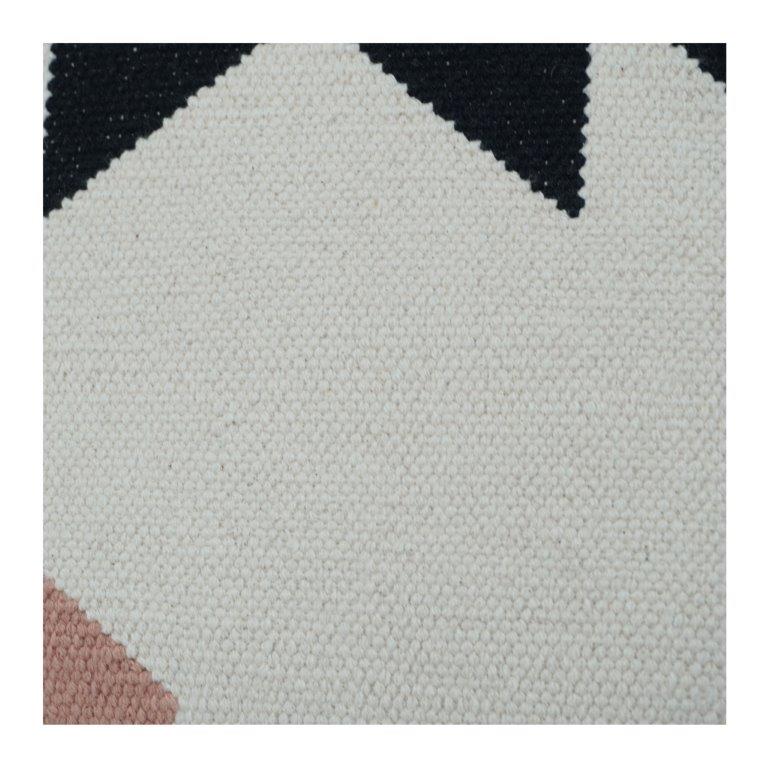 Geometric Hand Woven Cotton Cushion Cover – Abstract Tribal Pattern | 18x18 Inch Decorative Pillow Cover