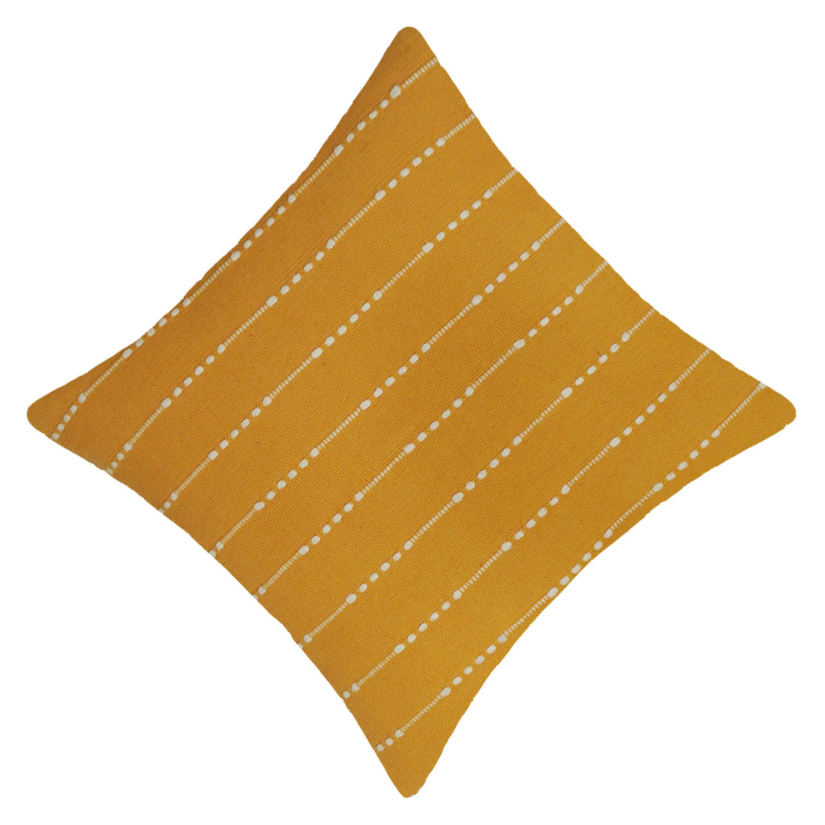 Handwoven Cotton Cushion Cover 45x45 cm | Mustard Yellow Textured Woven Throw Pillow Cover | Modern Boho Decorative Cushion Cover | Hidden Zipper