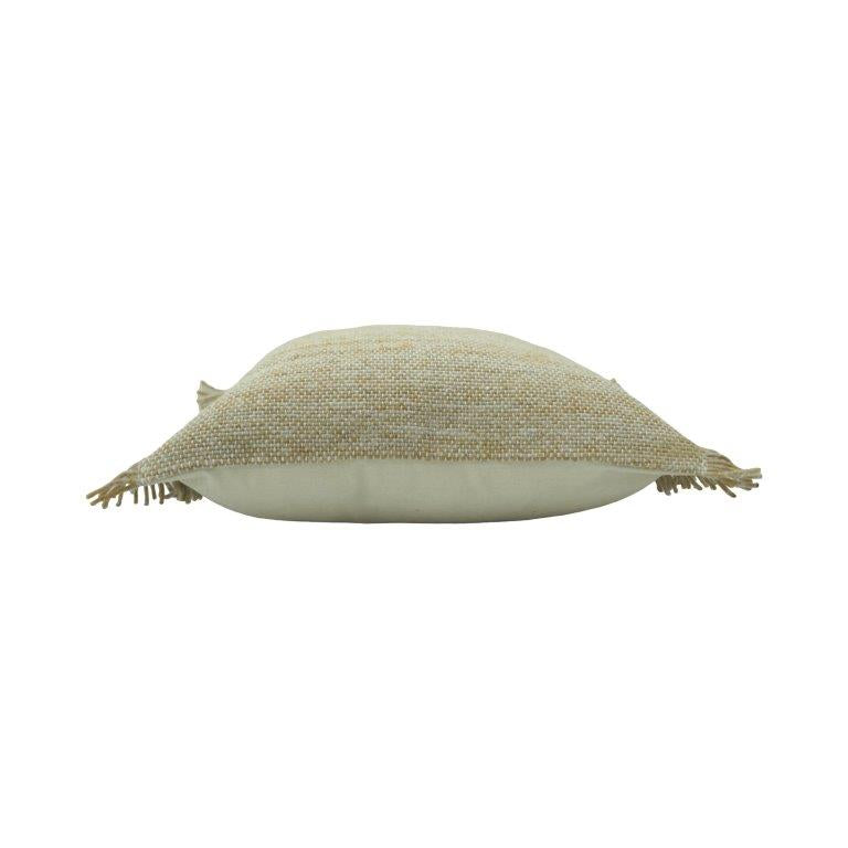 Handwoven Textured Fringe Cushion Cover – Natural Cotton Pillow Cover 45x45 cm | Boho Minimal Décor - Bulk manufacturer & supplier from Panipat, India