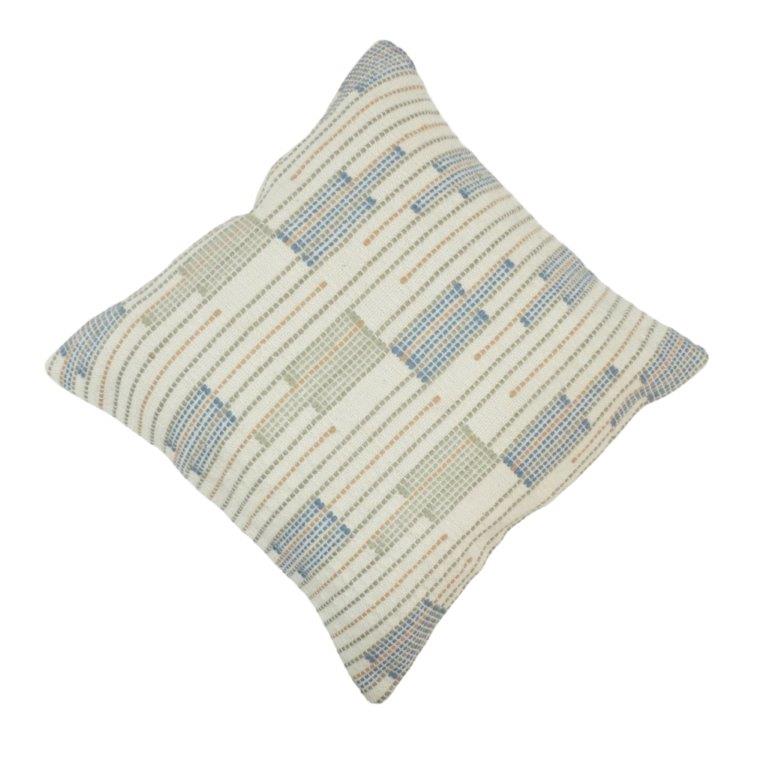Handwoven Cotton Cushion Cover 45x45 cm | Modern Geometric Textured Pillow Cover | Artisan Handmade Décor - Bulk manufacturer & supplier from Panipat, India