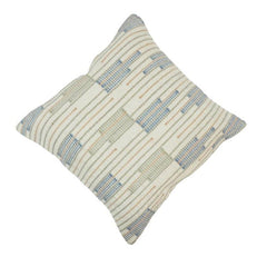 Handwoven Cotton Cushion Cover 45x45 cm | Modern Geometric Textured Pillow Cover | Artisan Handmade Décor