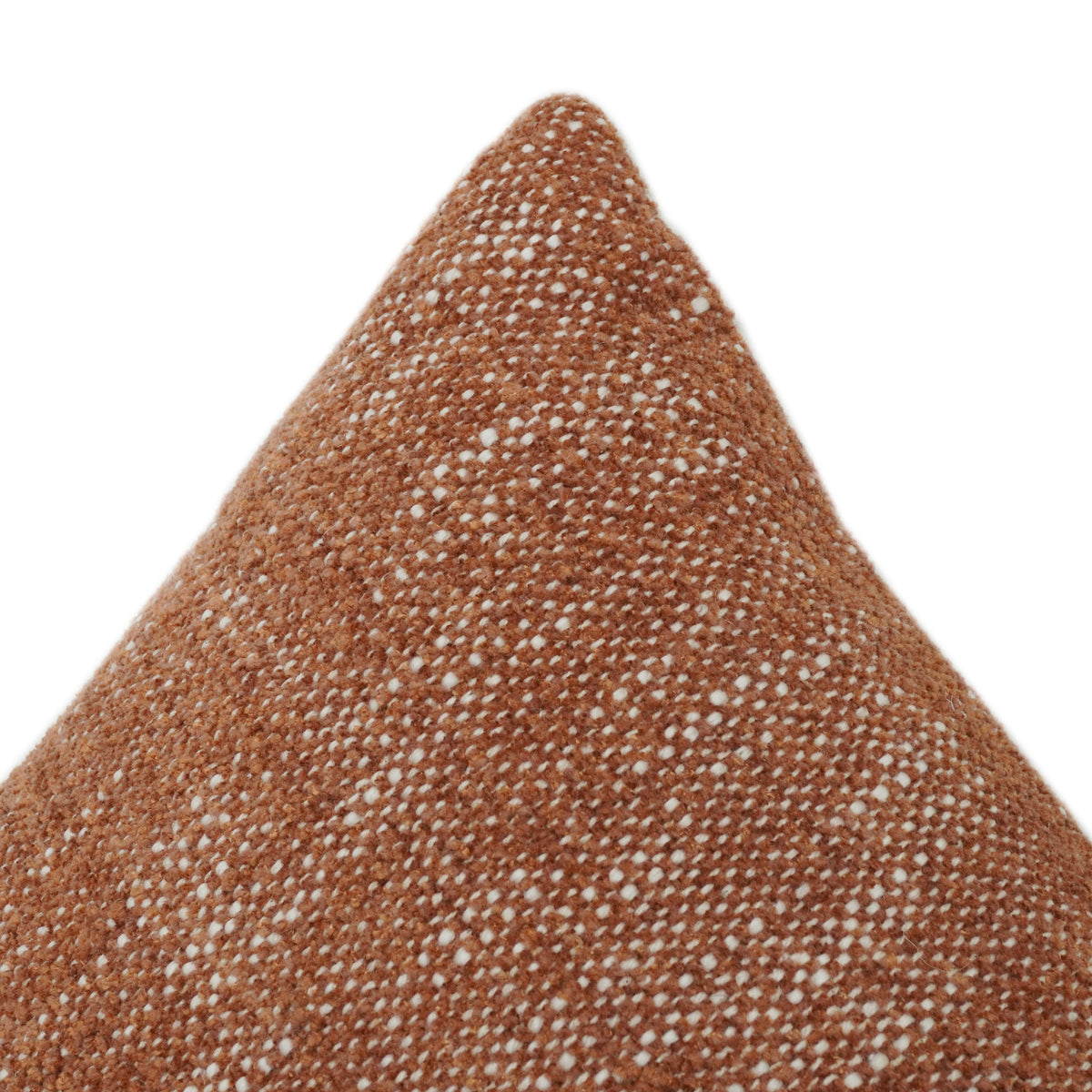 Rust & Ivory Handwoven Cotton Cushion Cover | Textured Stripe Design | 35 x 50 cm Lumbar Pillow - Bulk manufacturer & supplier from Panipat, India