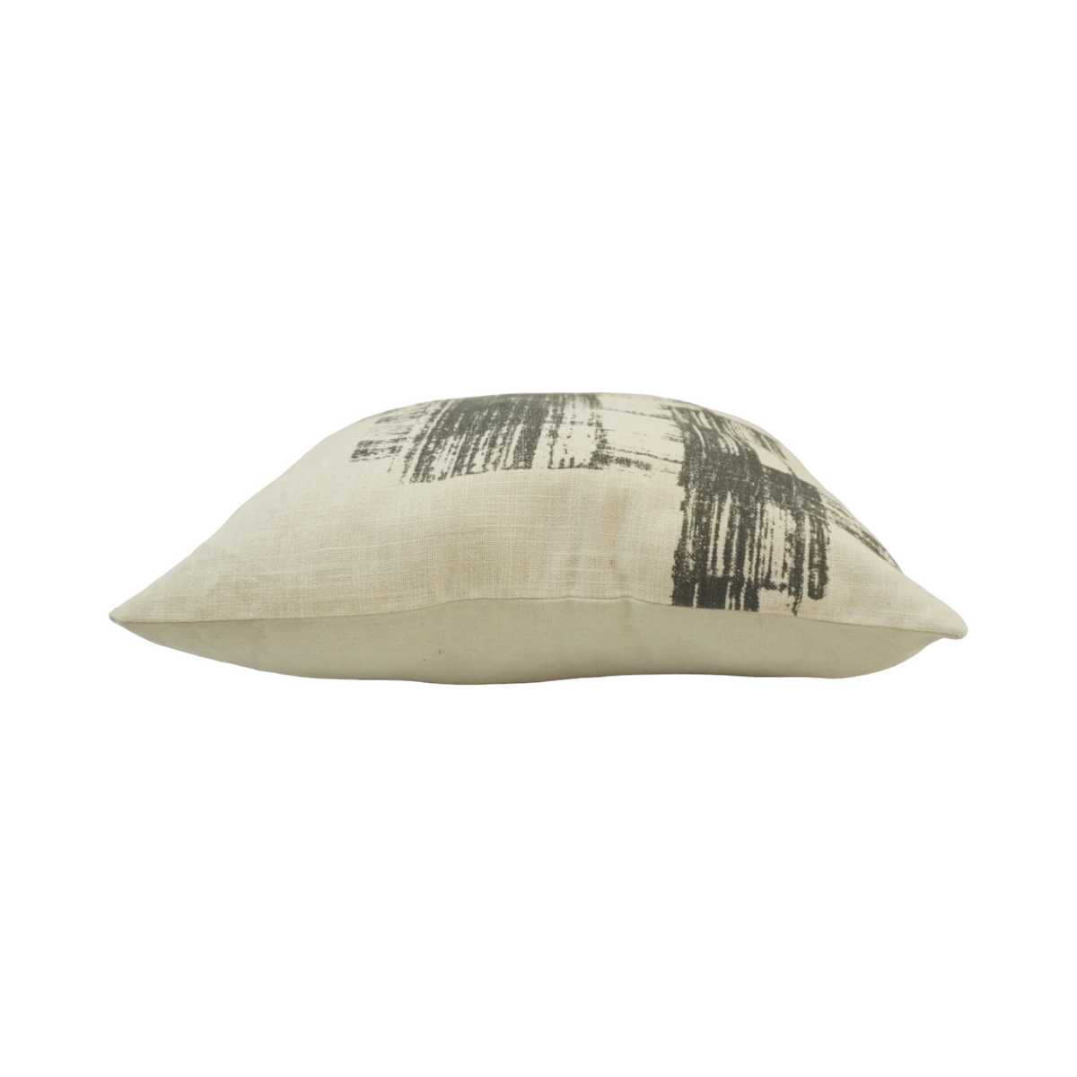 Modern Abstract Printed Cotton Cushion Cover – Beige & Charcoal | 45x45 cm Decorative Pillow Cover - Bulk manufacturer & supplier from Panipat, India
