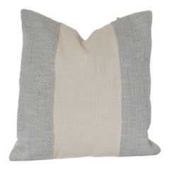 Neutral Striped Cotton Cushion Cover | Minimalist Woven Beige & Grey Pillow Cover | Modern Textured Home Decor (18x18 Inch)