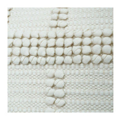 Handgewebter Baumwoll-Kissenbezug 45x45 cm | Strukturiertes geometrisches Tufting-Design | Handgemachter Dekokissenbezug