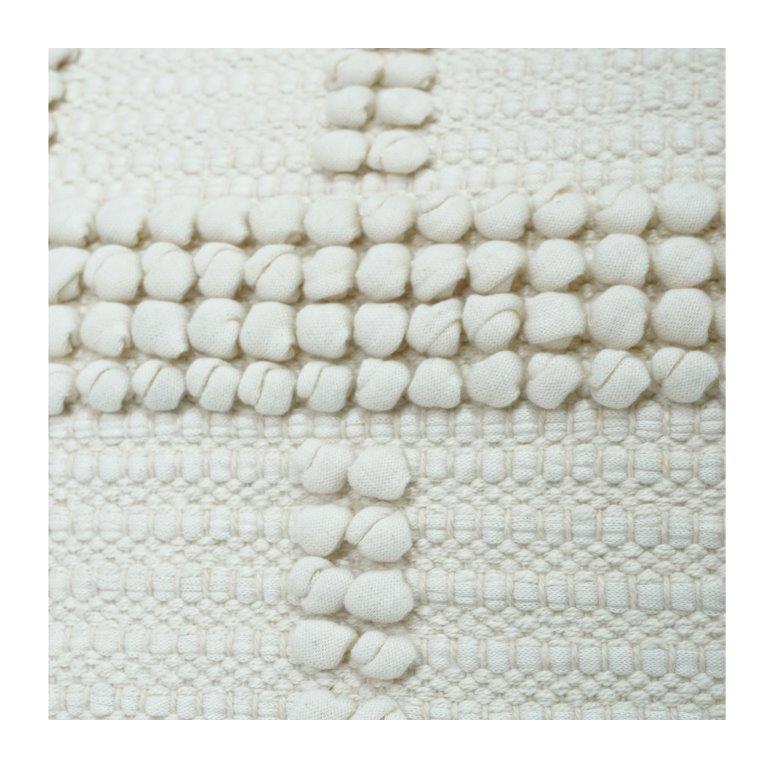 Handwoven Cotton Cushion Cover 45x45 cm | Textured Geometric Tufted Design | Handmade Decorative Pillow Case