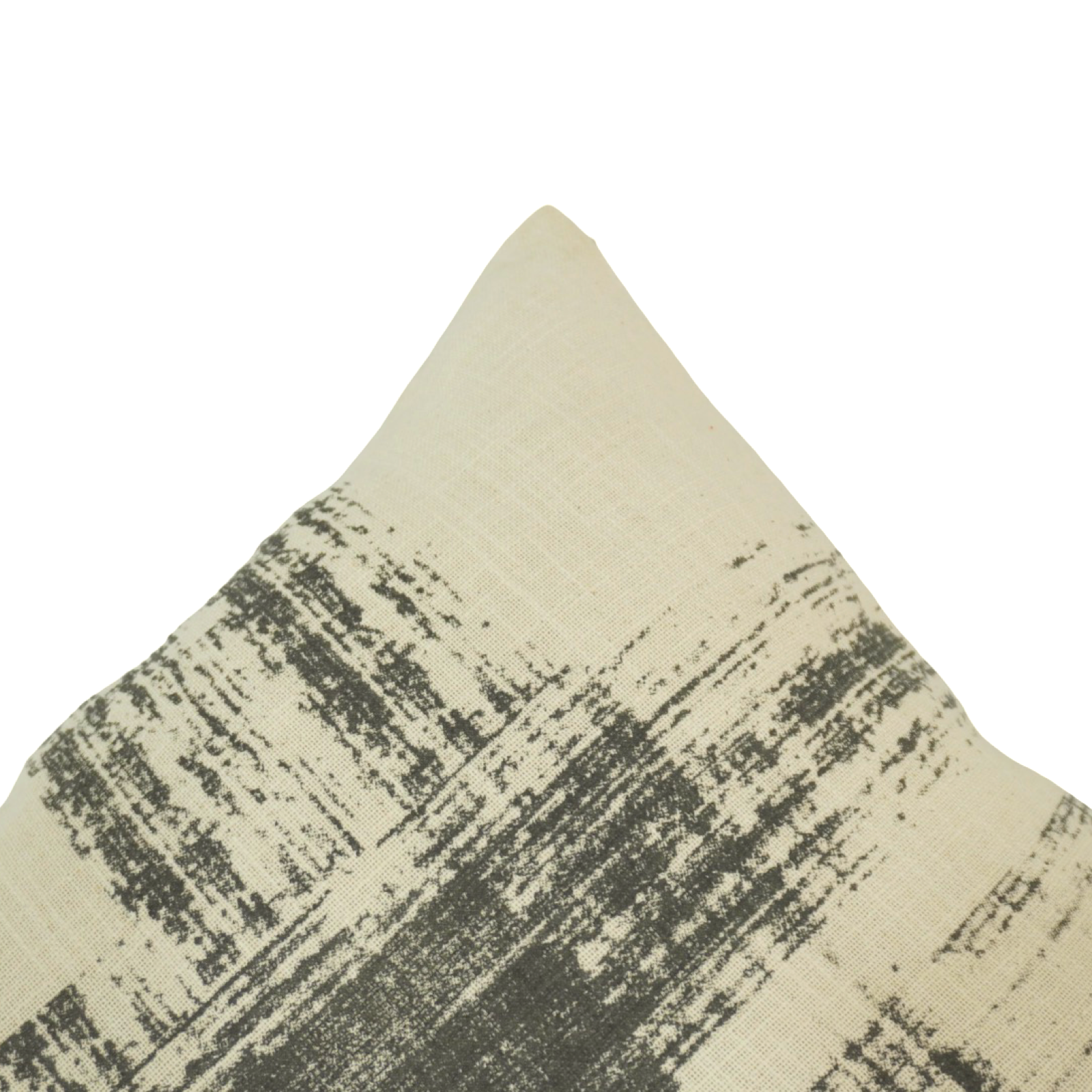 Modern Abstract Printed Cotton Cushion Cover – Beige & Charcoal | 45x45 cm Decorative Pillow Cover