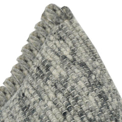 Textured Handwoven Cotton Cushion Cover – Neutral Grey Chunky Weave | Modern Minimalist Throw Pillow Cover (18x18 Inch)