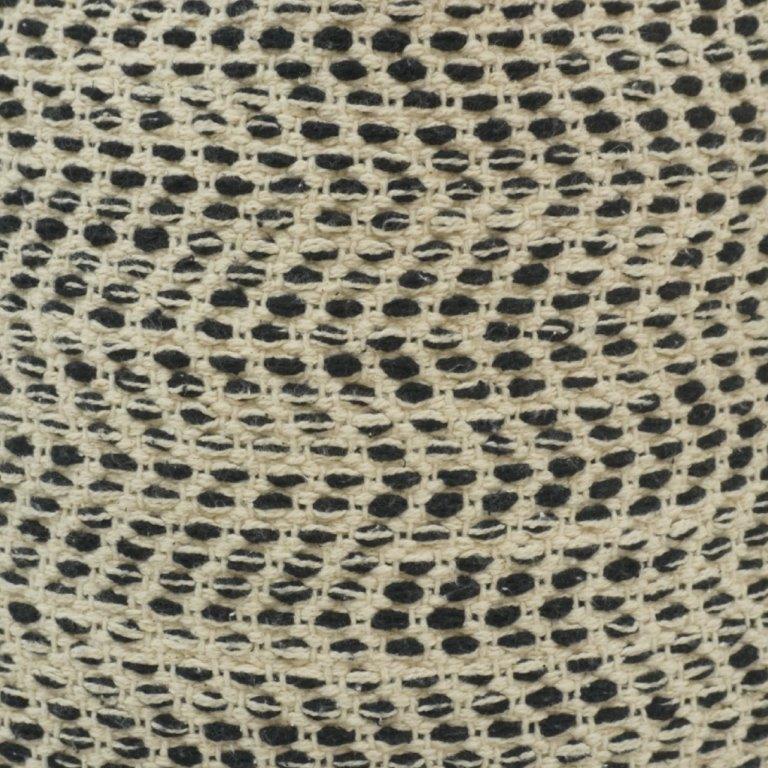 Handmade Black & Natural Textured Cotton Cushion Cover | Artisan Woven Pillow Cover 45x45 cm - Bulk manufacturer & supplier from Panipat, India