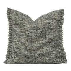 Textured Handwoven Cotton Cushion Cover – Neutral Grey Chunky Weave | Modern Minimalist Throw Pillow Cover (18x18 Inch)