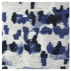Housse de coussin en coton jacquard abstrait bleu 45x45 cm | Housse de coussin décorative tissée texturée avec fermeture éclair invisible