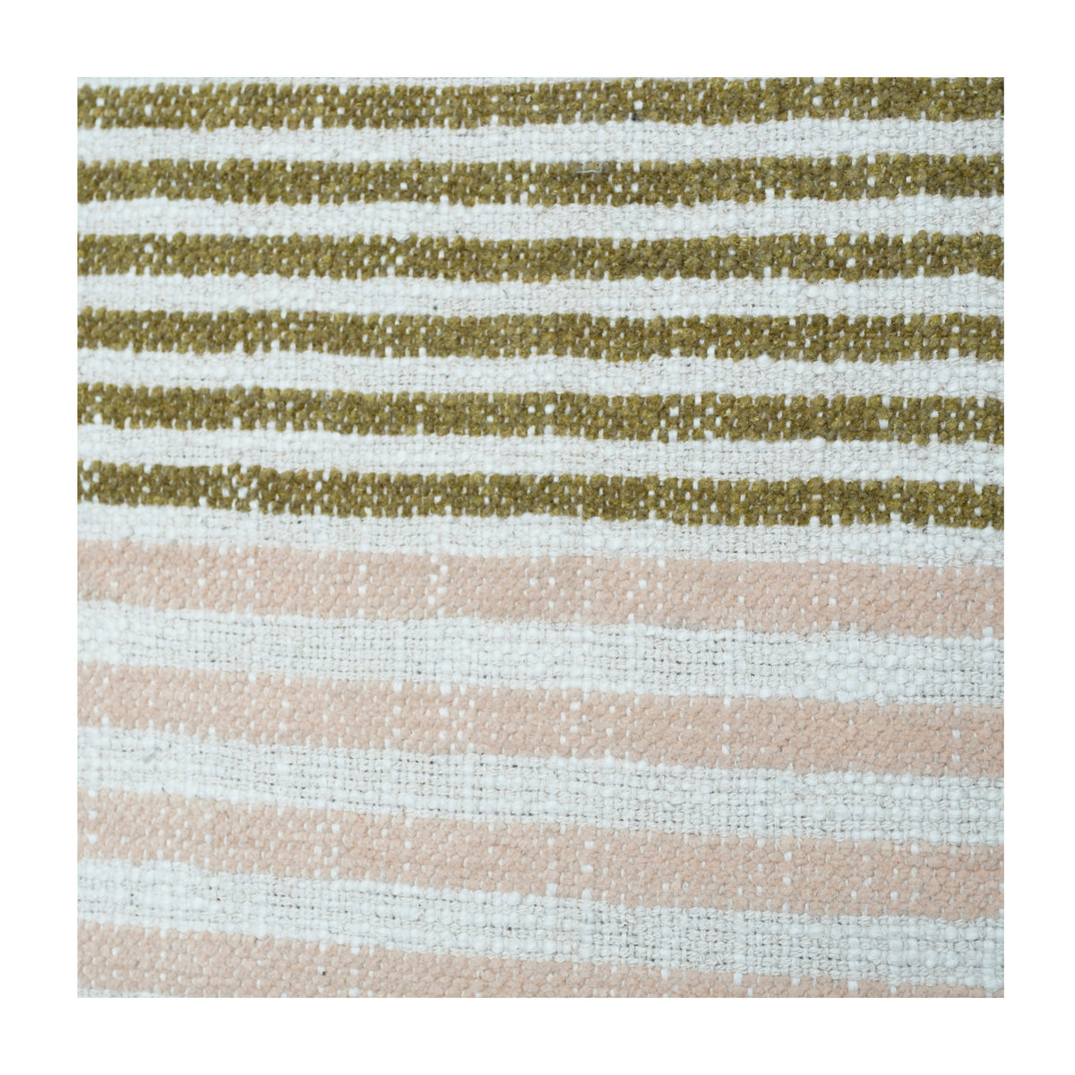 100% Cotton Striped Cushion Cover | Neutral Beige & Olive Green Woven Pillow Cover | Modern Minimalist Home Décor | 18x18 Inch - Bulk manufacturer & supplier from Panipat, India
