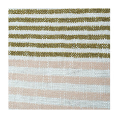 100% Cotton Striped Cushion Cover | Neutral Beige & Olive Green Woven Pillow Cover | Modern Minimalist Home Décor | 18x18 Inch