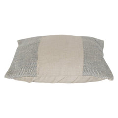 Neutral Striped Cotton Cushion Cover | Minimalist Woven Beige & Grey Pillow Cover | Modern Textured Home Decor (18x18 Inch)