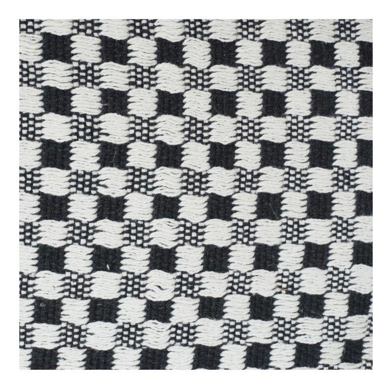 Housse de coussin en coton à carreaux noir et blanc | Housse de coussin texturée tissée, moderne et minimaliste (45x45 cm) - Bulk manufacturer & supplier from Panipat, India