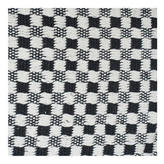 Black & White Checkered Cotton Cushion Cover | Woven Textured Modern Minimalist Pillow Cover (18x18 Inch)