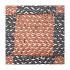 Woven Cotton Checkered Cushion Cover 45x45 cm | Textured Geometric Pattern in Rust & Charcoal