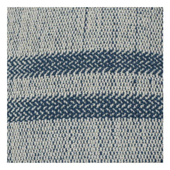 Handwoven Blue Striped Cotton Cushion Cover | Textured Woven Throw Pillow Case | Coastal & Modern Décor Accent (18x18 Inch)