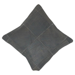 Premium PU Leather Cushion Cover – Modern Minimalist Grid Design | Durable Faux Leather Pillow Cover with Concealed Zipper (45x45 cm)