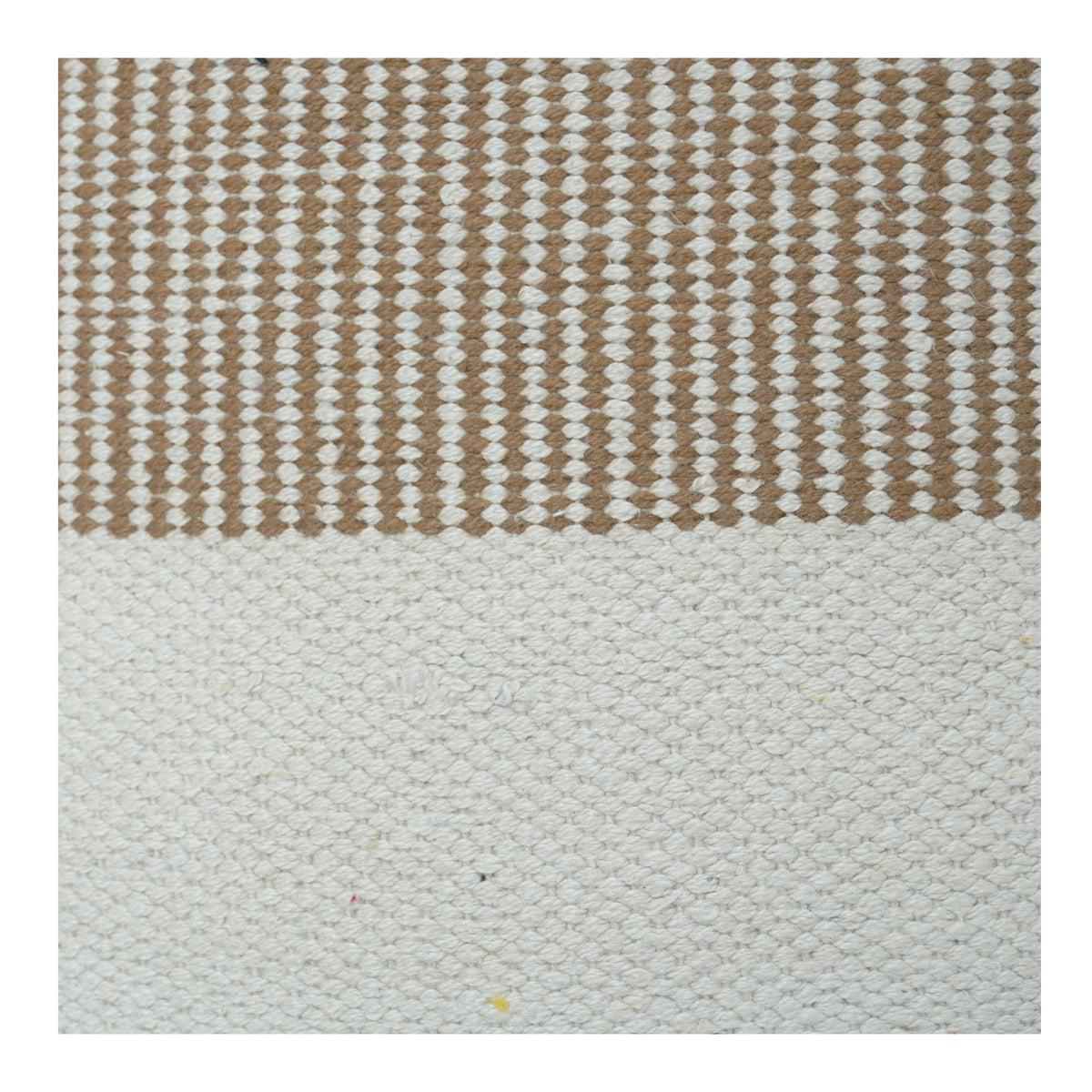 Ivory Beige Striped Cotton Cushion Cover | Handwoven Texture | 18x18 Inch Minimal Décor Pillow Cover - Bulk manufacturer & supplier from Panipat, India