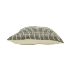 Handmade Woven Cotton Cushion Cover 45x45 cm | Textured Grid Design | Neutral Grey Decorative Pillow Cover