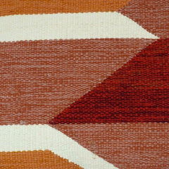 Handmade Geometric Cotton Cushion Cover 45x45 cm | Woven Boho Decorative Pillow Cover in Terracotta & Rust