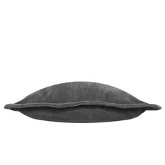 Charcoal Grey Velvet Cotton Cushion Cover – 45 x 45 cm | Solid Textured Accent Cushion Cover
