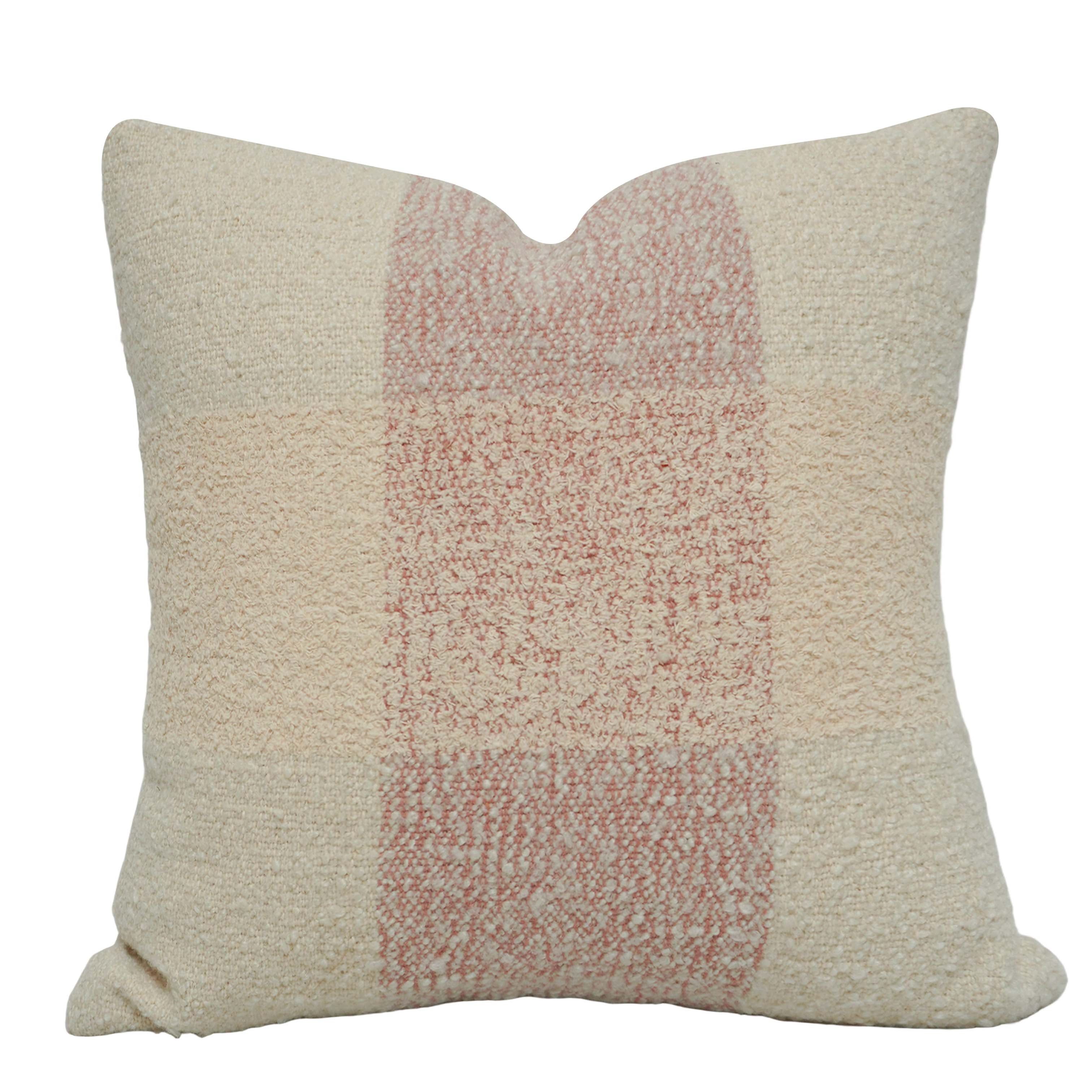 Handwoven Cotton Cushion Cover 45x45 cm | Textured Geometric Design | Soft Decorative Throw Pillow Cover with Concealed Zipper | Modern Boho Home Décor